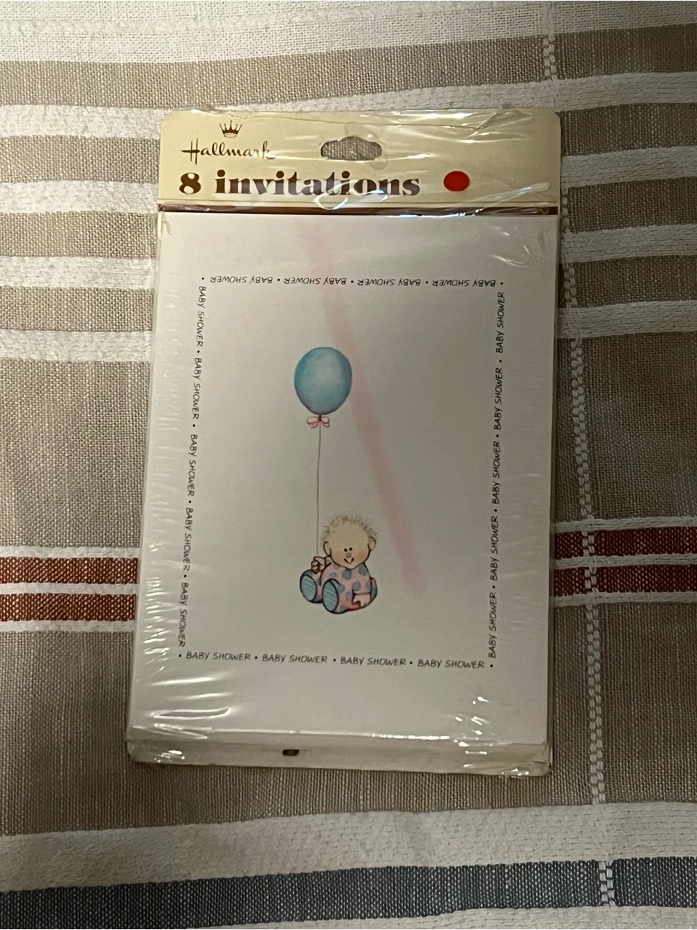 VINTAGE Hallmark Baby Shower Invitations 8 New In Package Made USA